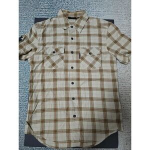 Genuine Motorclothes, Harley Davidson Short Sleeve button up, plaid, MD,‎ biker